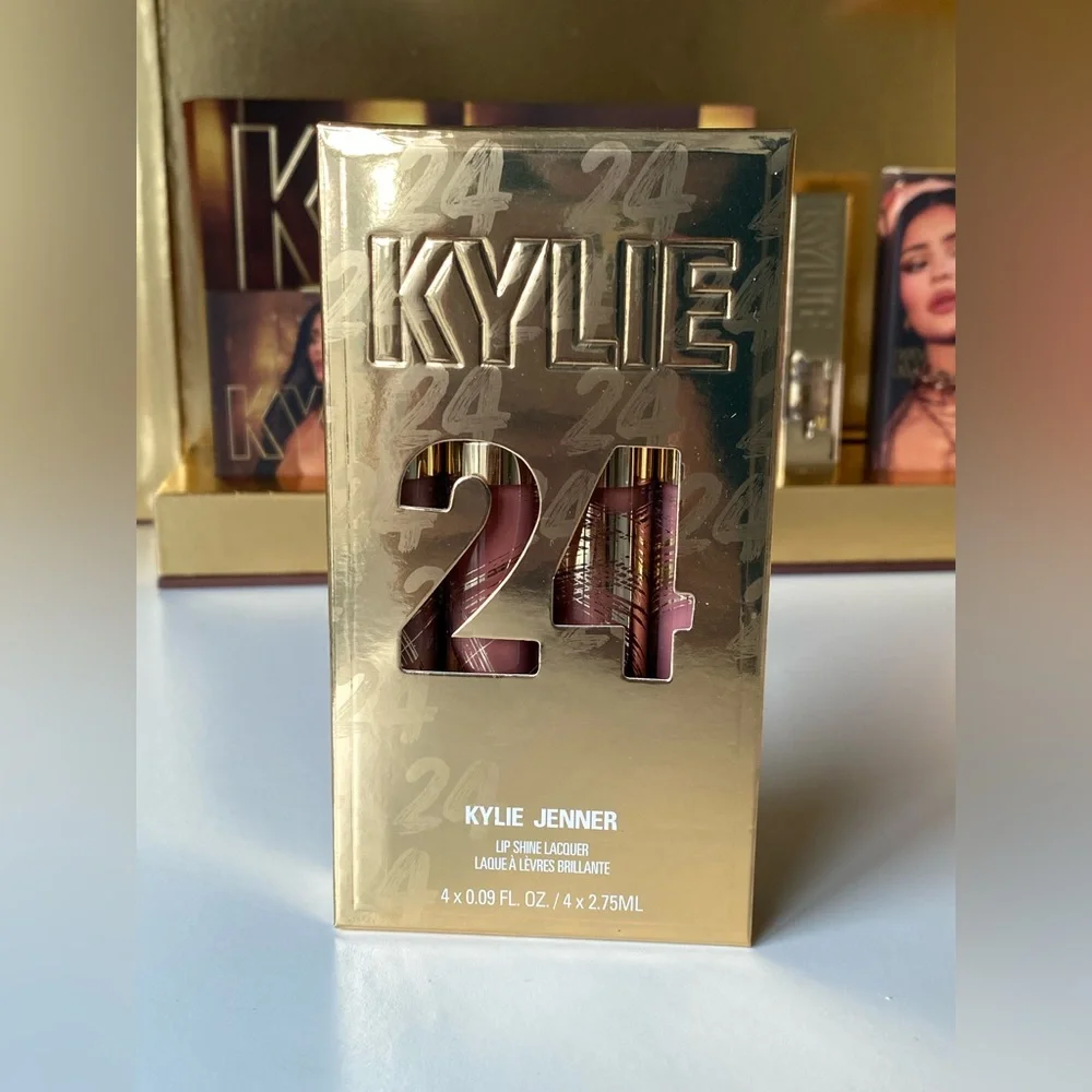 RARE! 24k Golden Birthday Collection Kylie Cosmetics PR Box Eyeshadow Lipstick - Picture 5 of 16